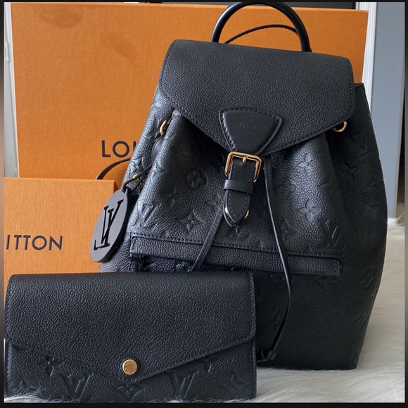Louis Vuitton Bags Louis Vuittonempreinte Montsouris Nm Backpack Black And Sarah Wallet